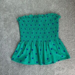 Lilly Pulitzer Polka Dot Tube Top in Botanical Green Hotter Spot